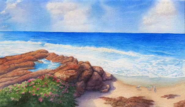 sunny day on soth coast Australia