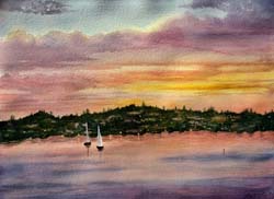 Sunset over Point Walter